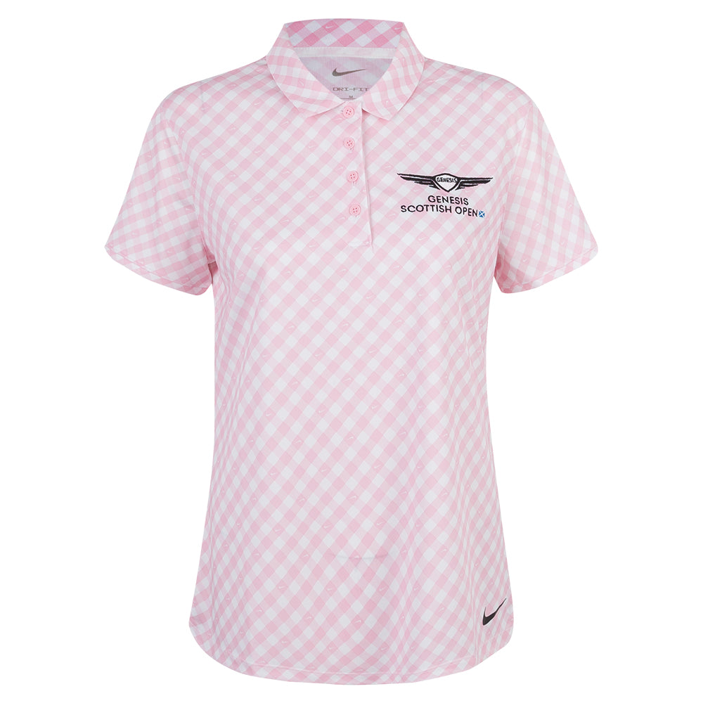 Genesis Scottish Open Nike Women&#39;s Pink Printed Polo - Front