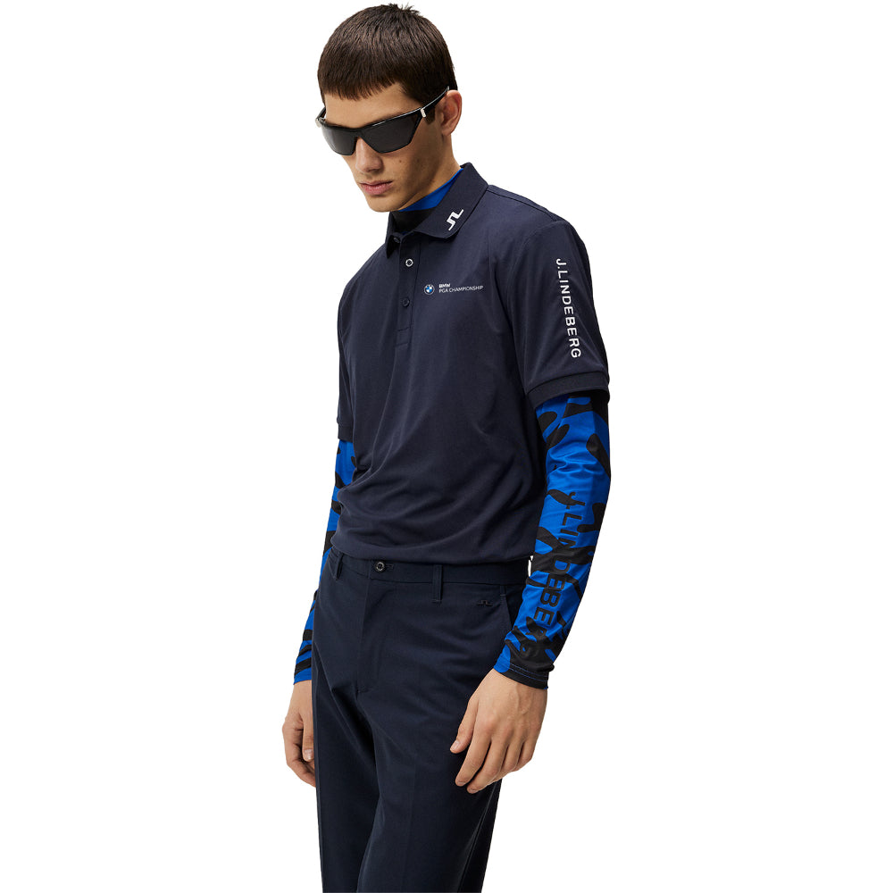 BMW PGA Championship J.Lindeberg Men's Navy Tour Tech Polo Shirt