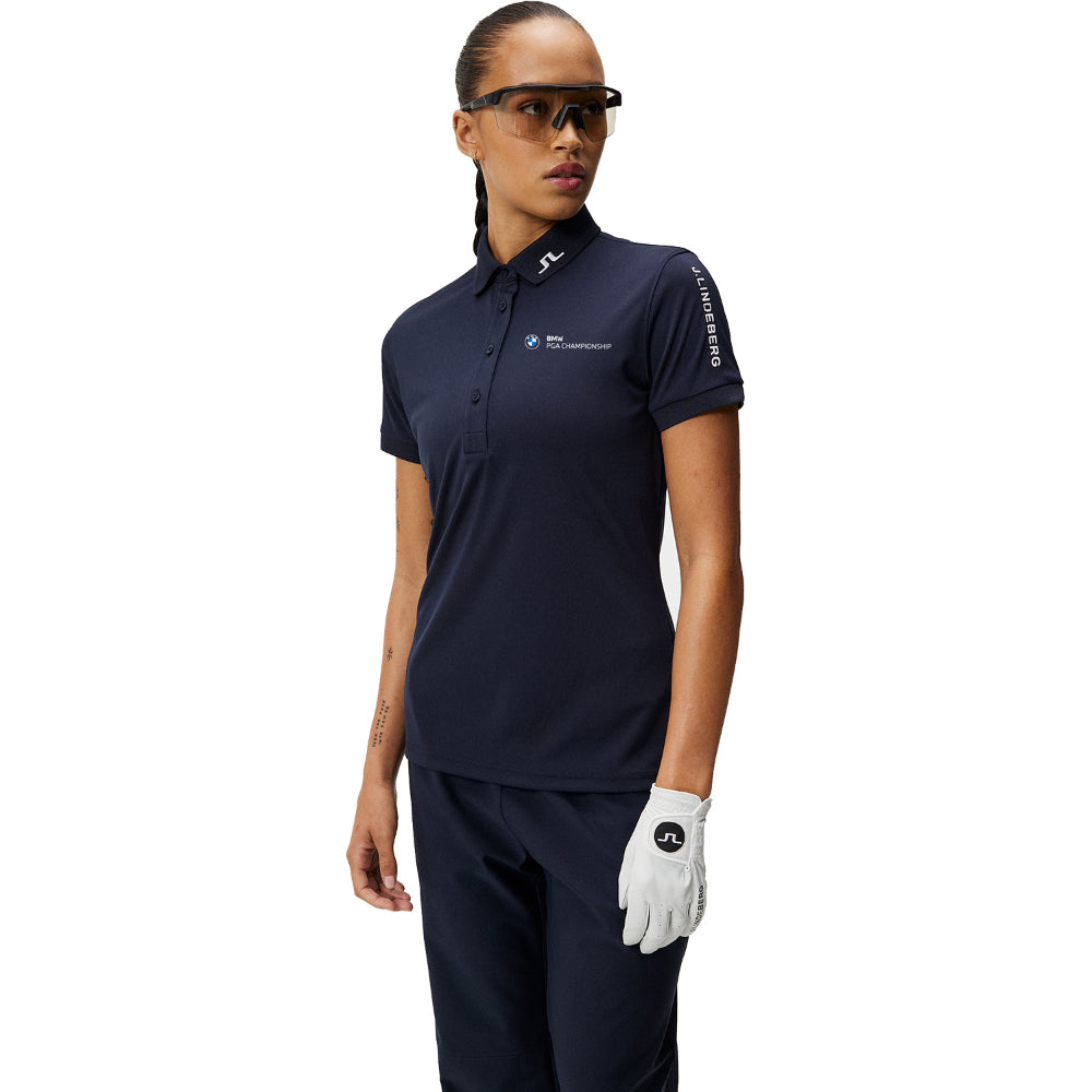 BMW PGA Championship J.Lindeberg Women's Navy Tour Tech Polo Shirt