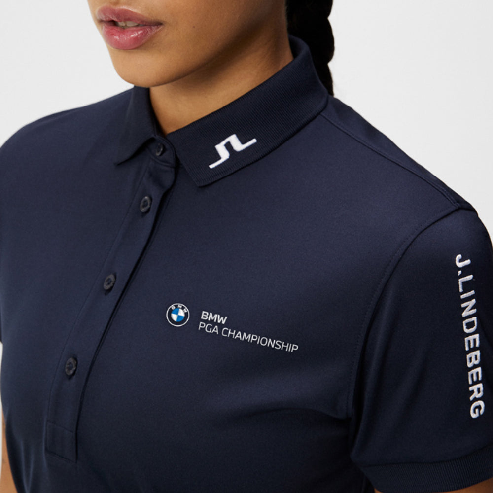 BMW PGA Championship J.Lindeberg Women's Navy Tour Tech Polo Shirt