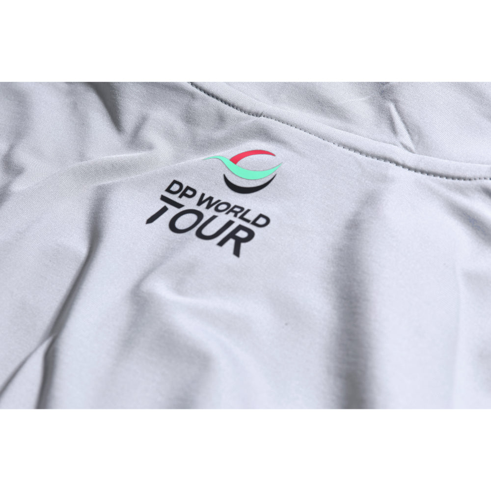 BMW PGA Championship Men's Grey 1/4 Zip Mid Layer - Logo Close-up