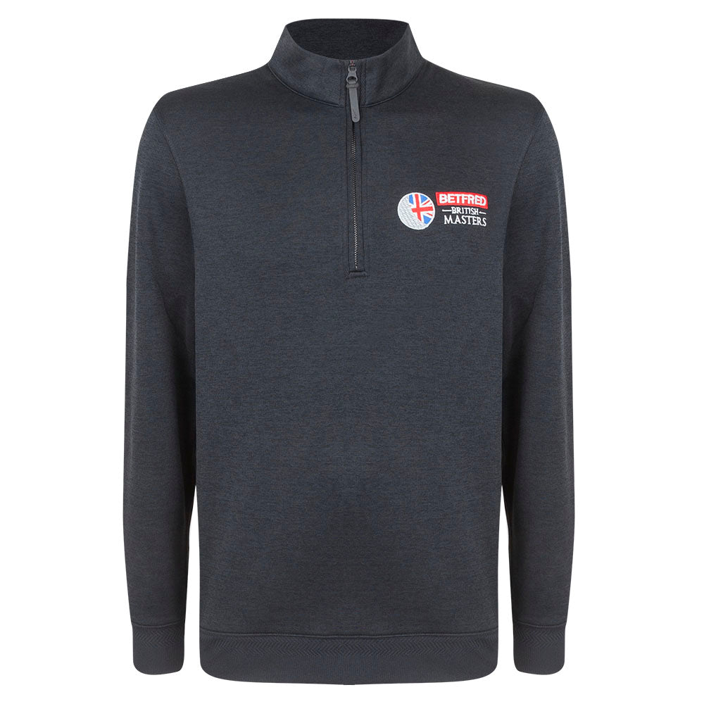 Betfred British Masters Nike Men's Black 1/2 Zip Mid Layer - Front