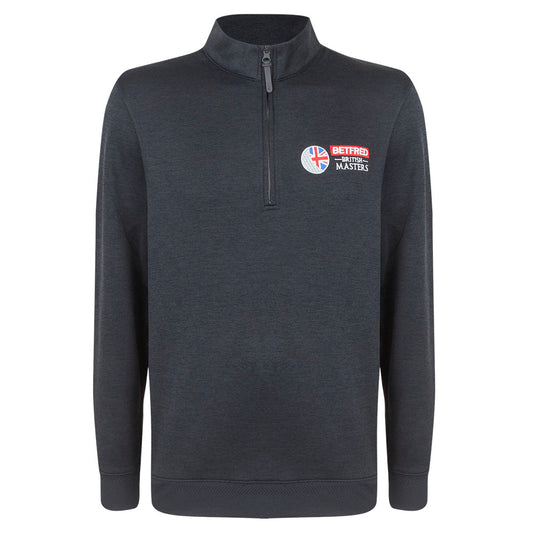 Betfred British Masters Nike Men's Black 1/2 Zip Mid Layer - Front