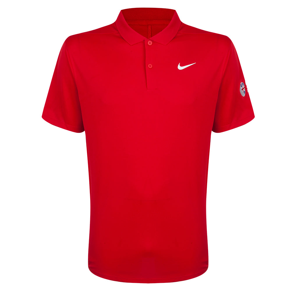 Betfred British Masters Nike Men&#39;s Red Polo - Front