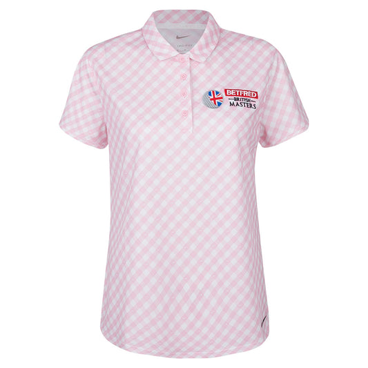 Betfred British Masters Nike Women's Pink Printed Polo - Front
