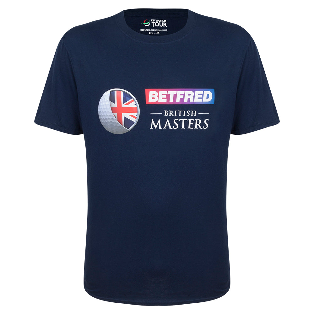 British Masters Men's Navy Event T-Shirt - Front