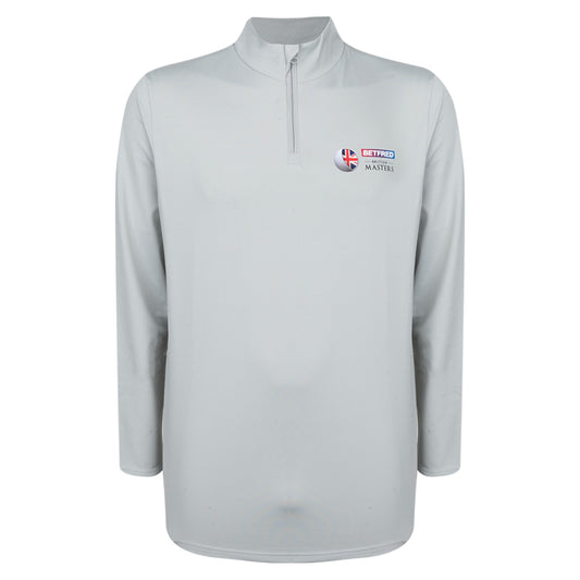 Betfred British Masters Men's Grey 1/4 Zip Mid Layer