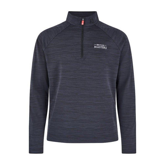 Betfred British Masters FootJoy Men's Black Marl 1/4 Zip Midlayer