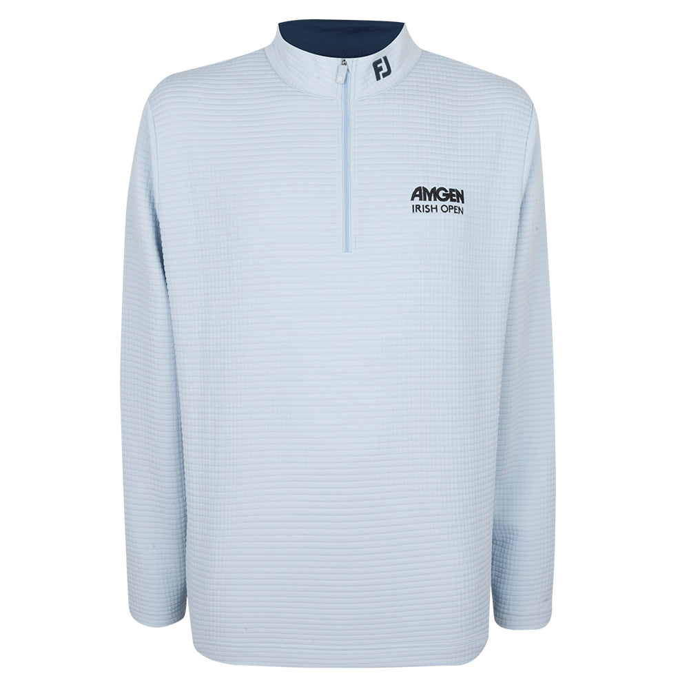 Amgen Irish Open FootJoy Men's Light Blue Waffle 1/4 Zip Midlayer