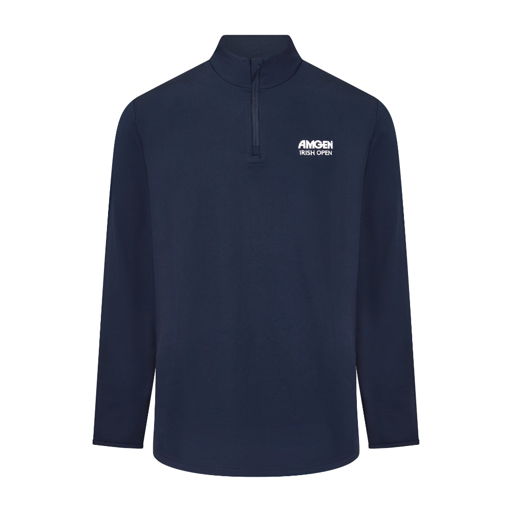 Amgen Irish Open Men's Navy 1/4 Zip Midlayer Front