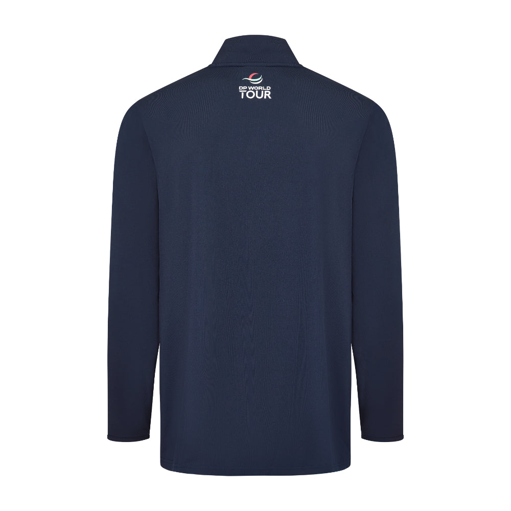 Amgen Irish Open Men's Navy 1/4 Zip Midlayer Back
