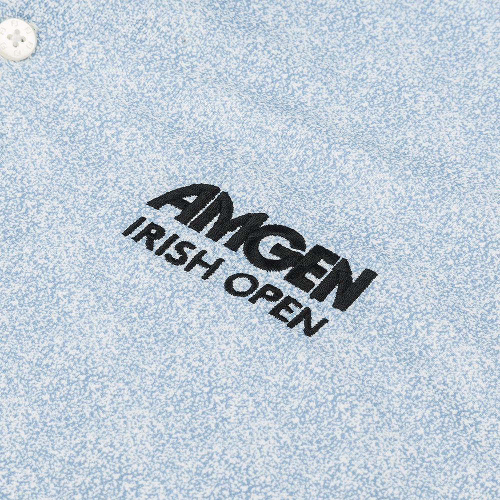 Amgen Irish Open FootJoy Men's Light Blue Pattern Polo Shirt