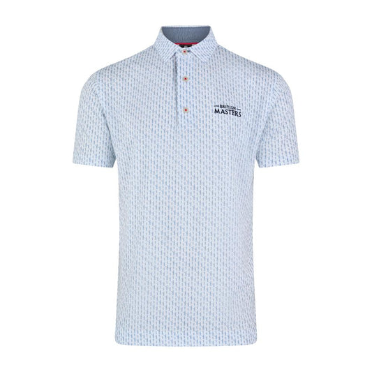 Betfred British Masters FootJoy Men's White/Red Pattern Polo Shirt