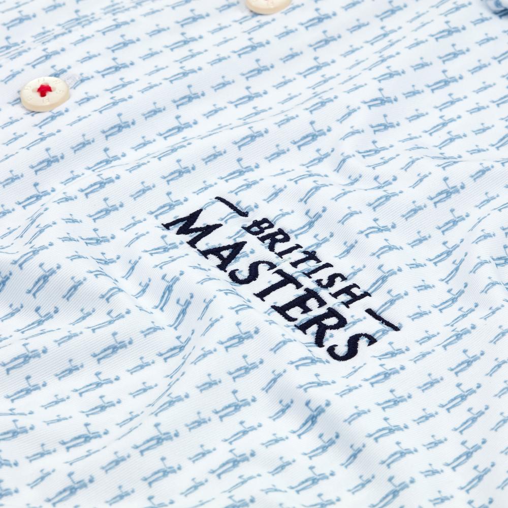 Betfred British Masters FootJoy Men's White/Red Pattern Polo Shirt