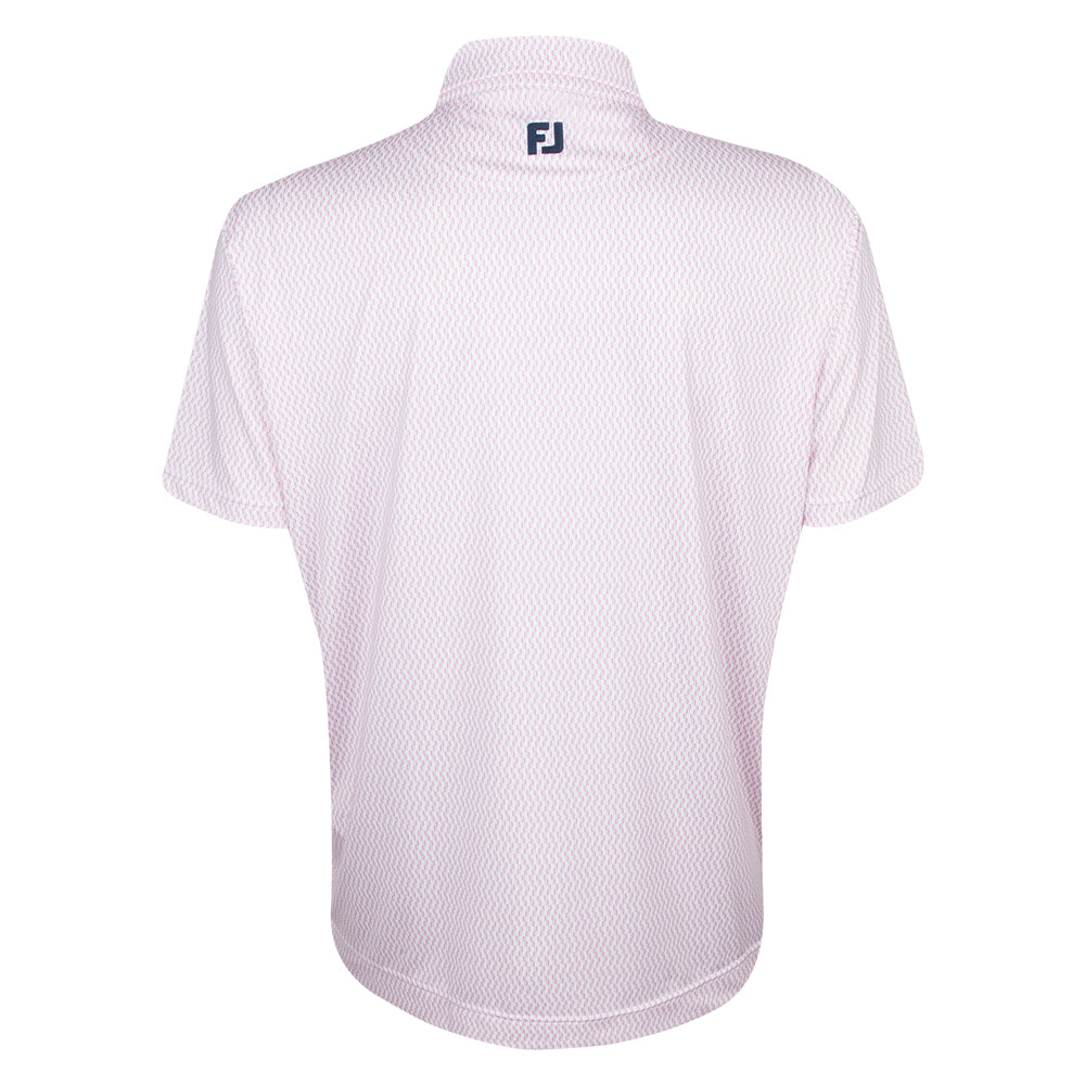Amgen Irish Open FootJoy Men's Pink Pattern Polo Shirt