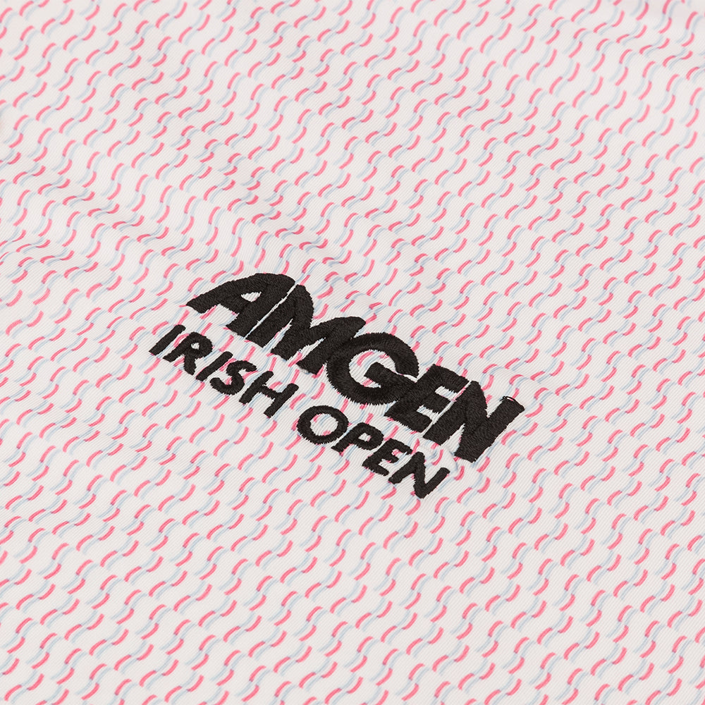 Amgen Irish Open FootJoy Men's Pink Pattern Polo Shirt