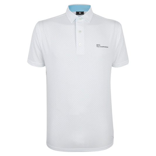 BMW PGA Championship FootJoy Men's White Dot Polo Shirt