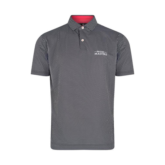 Betfred British Masters FootJoy Men's Black Pattern Polo Shirt
