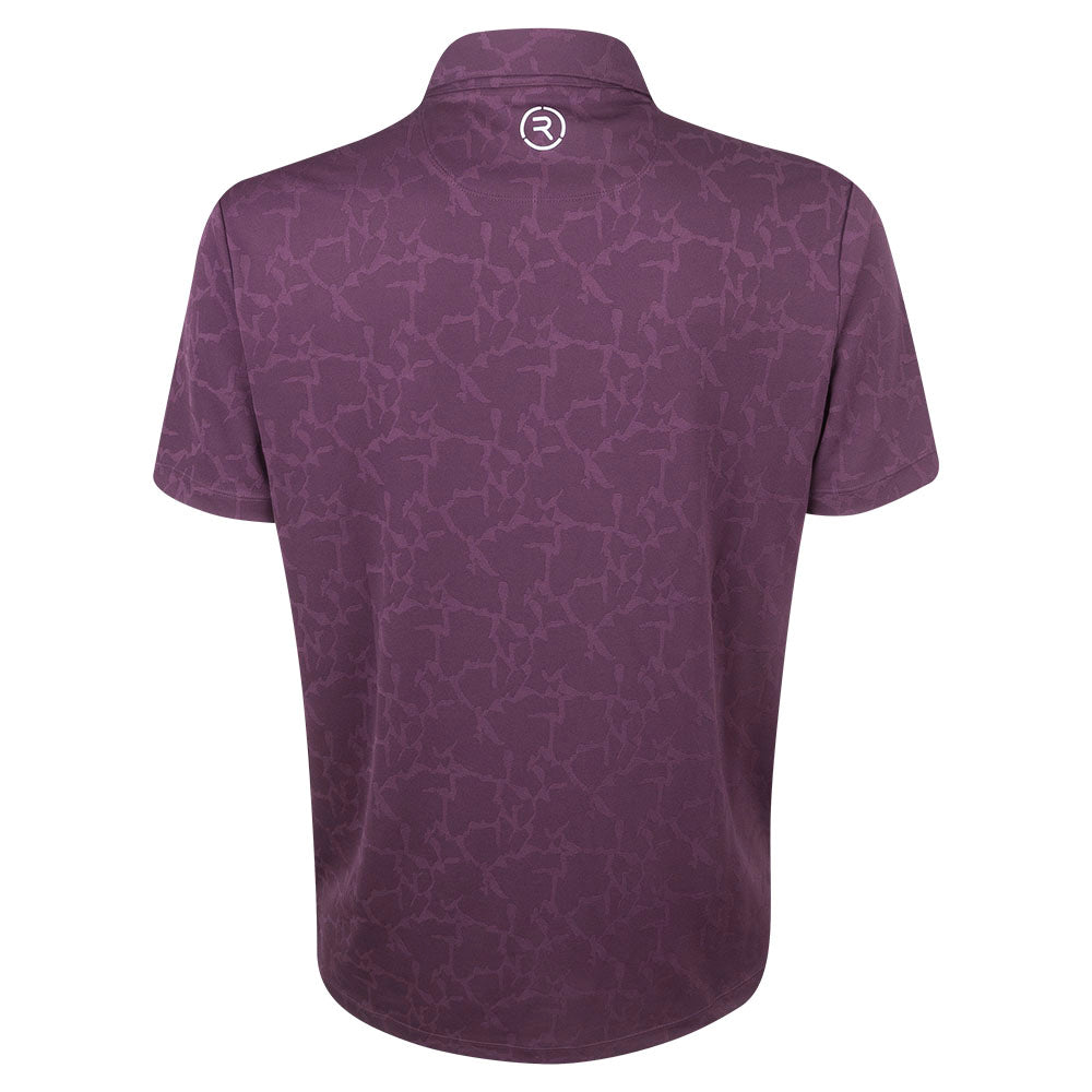 DP World Tour Reflo Men's Red All Over Printed Polo Shirt