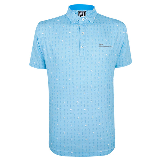 BMW PGA Championship FootJoy Men's 19th Hole Print Polo Shirt