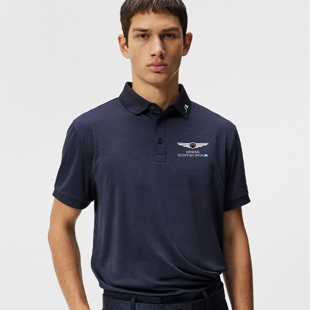 Genesis Scottish Open J.Lindeberg Men's Tour Tech Navy Polo Shirt