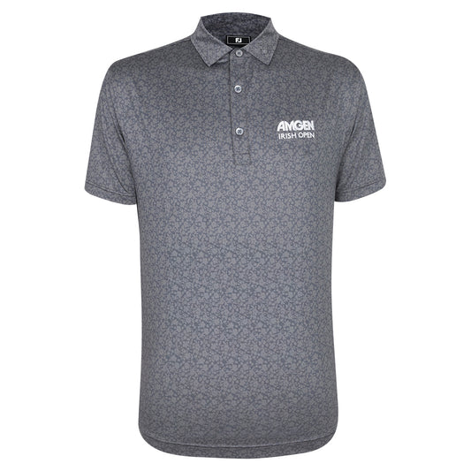 Amgen Irish Open FootJoy Men's Floral Print Grey Polo Shirt