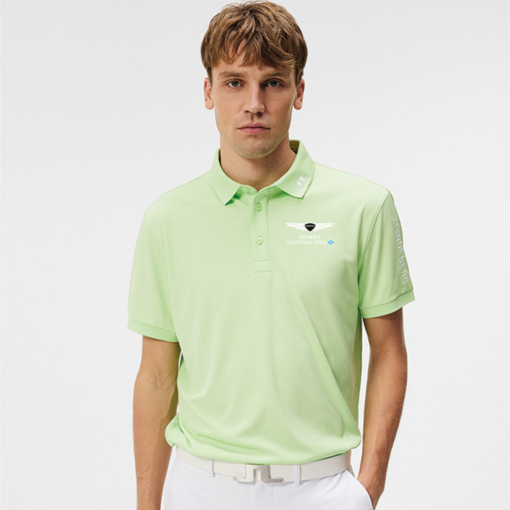 Genesis Scottish Open J.Lindeberg Men's Tour Tech Green Polo Shirt
