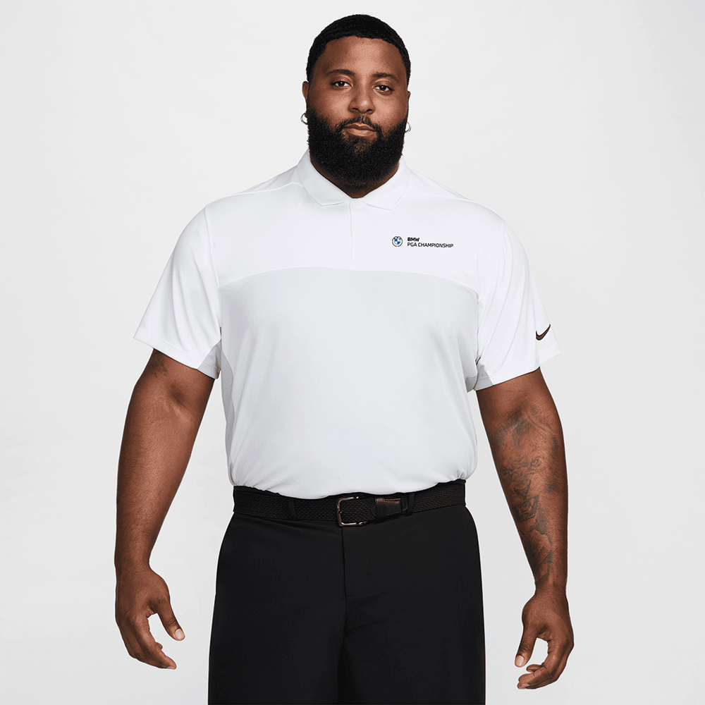 BMW PGA Championship Nike Men's White Panel Polo Shirt