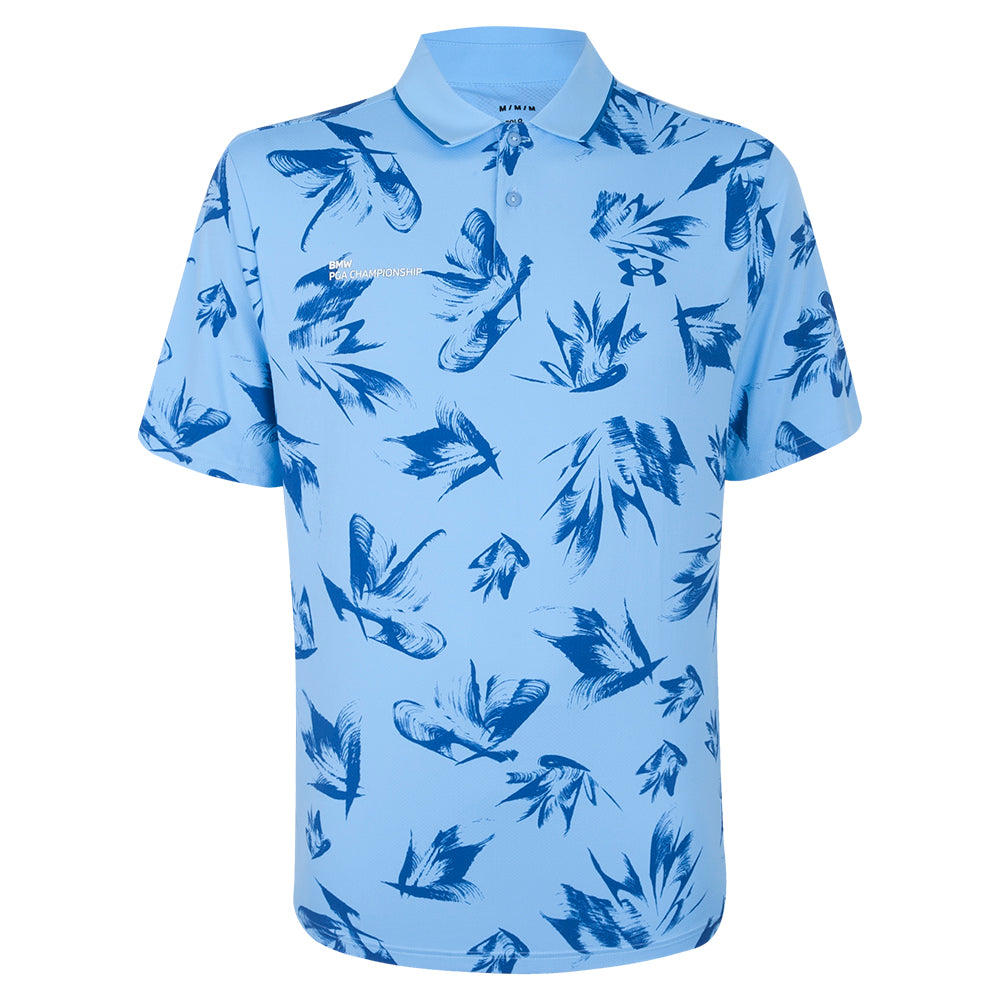 BMW PGA Championship Men's Under Armour Blue Flower Print Polo Shirt