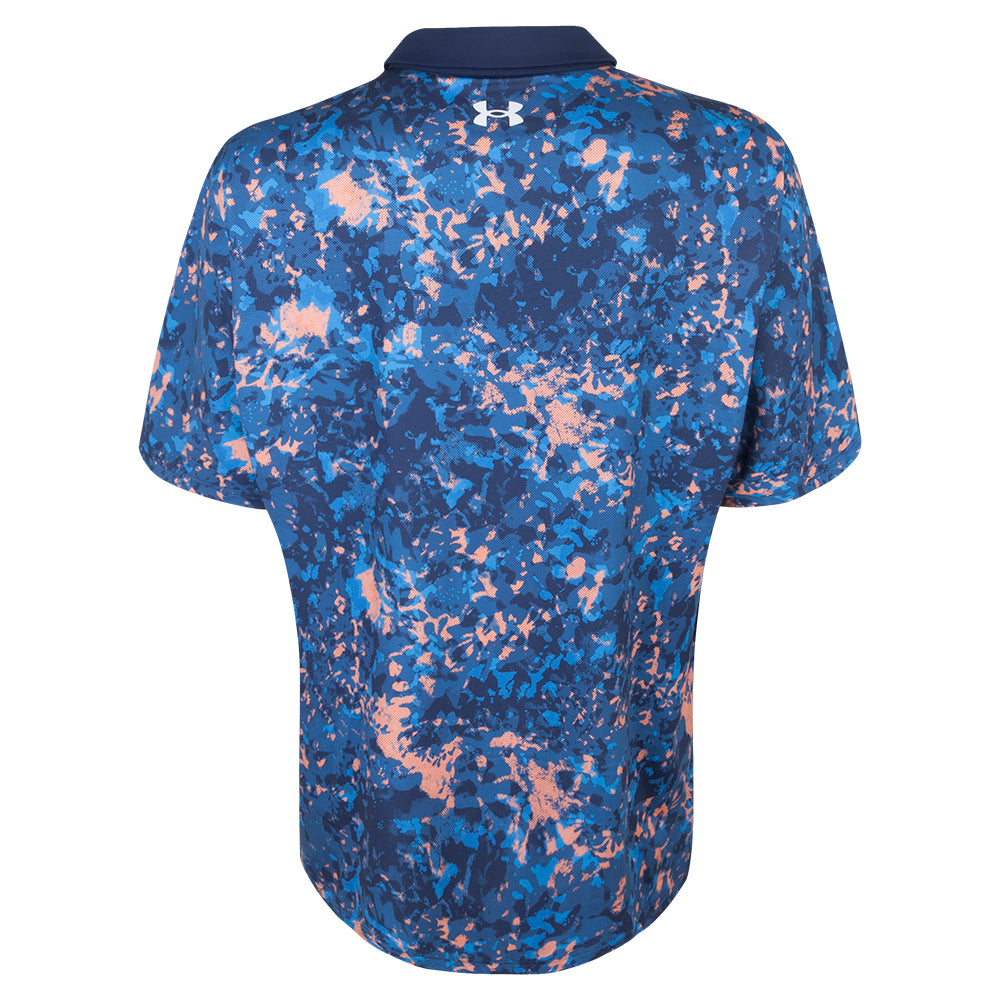 BMW PGA Championship Men's Under Armour Bloom Navy Print Polo Shirt