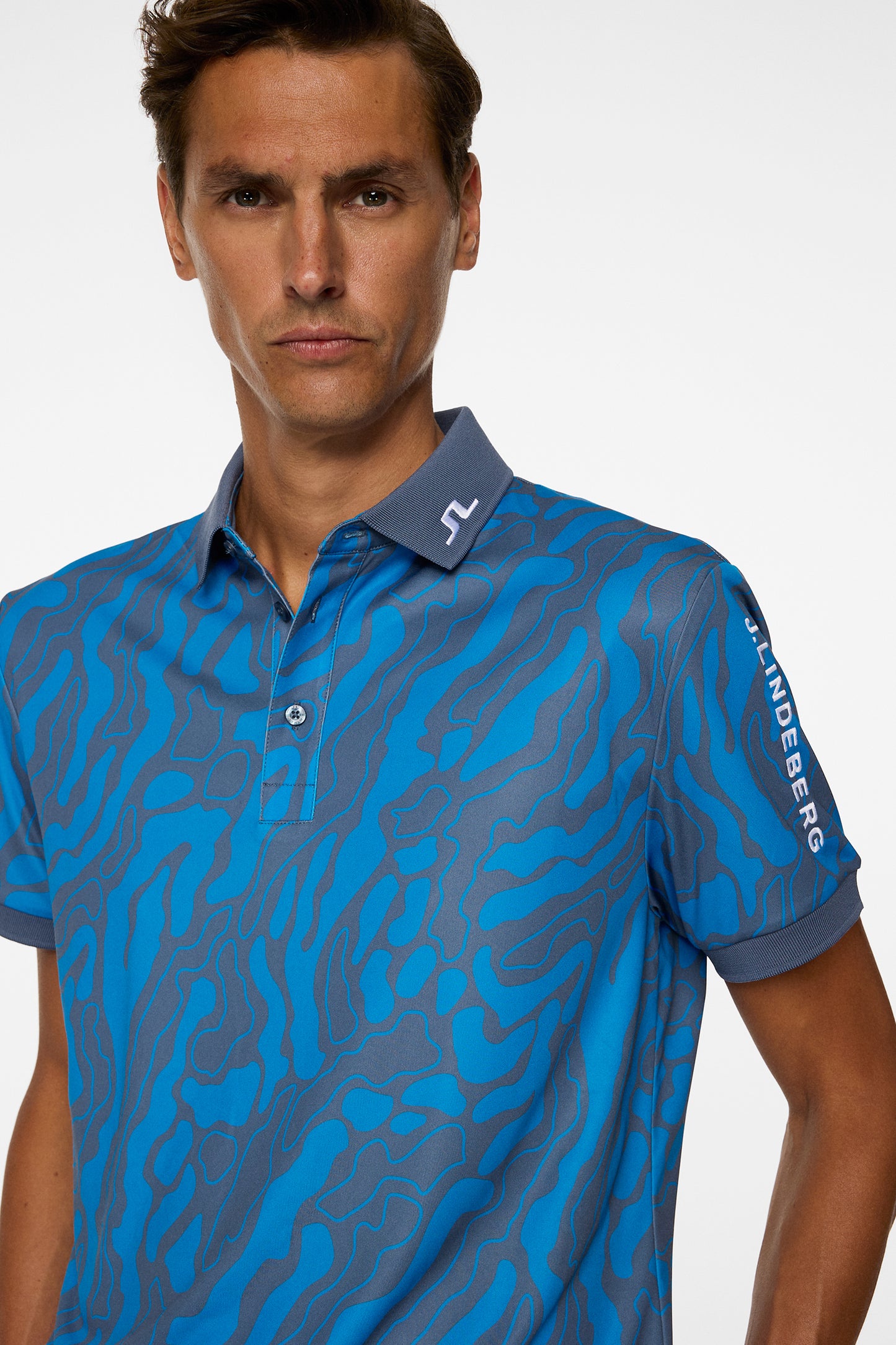 BMW PGA Championship J.Lindeberg Tour Tech Print Polo Shirt