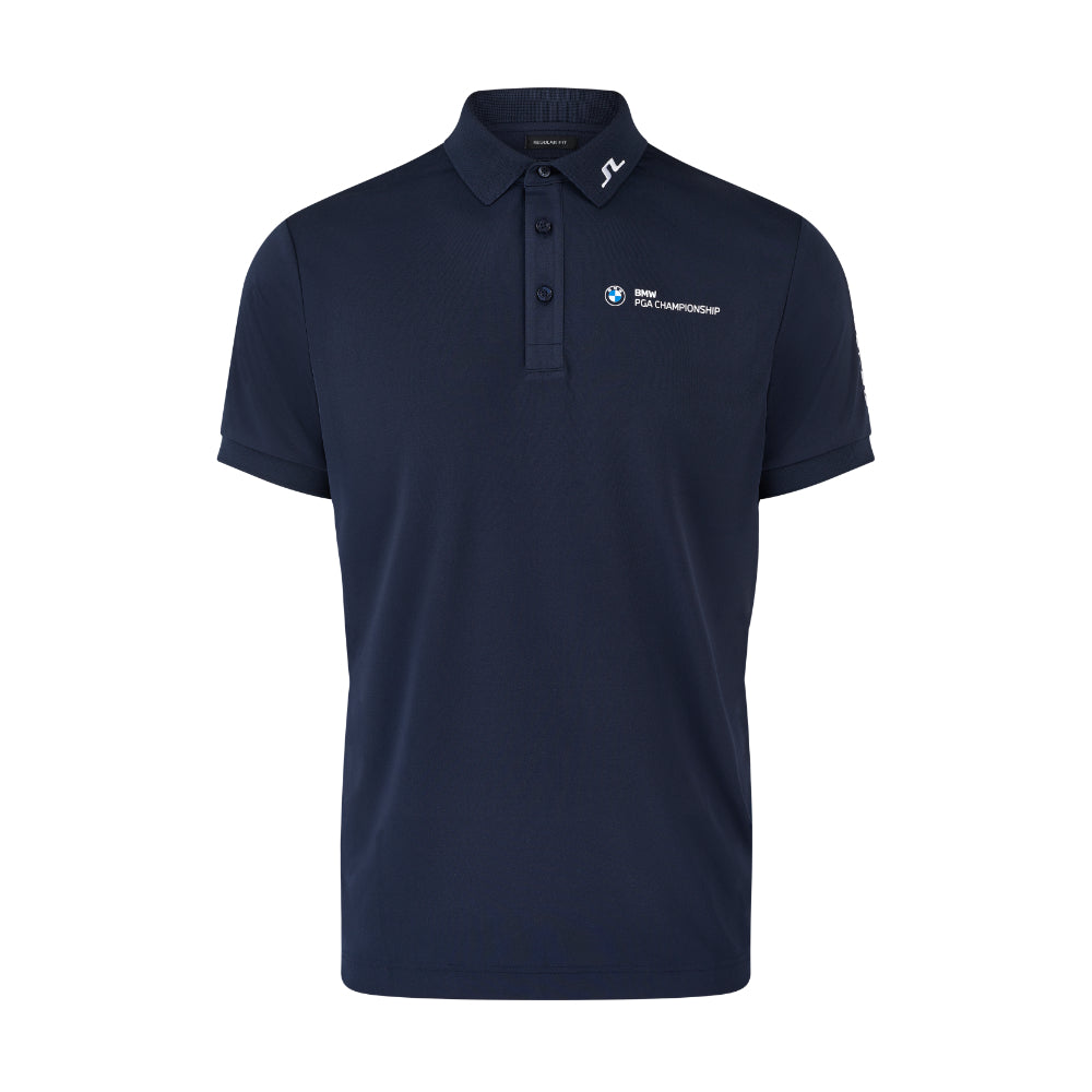 BMW PGA Championship J.Lindeberg Men's Navy Tour Tech Polo Shirt