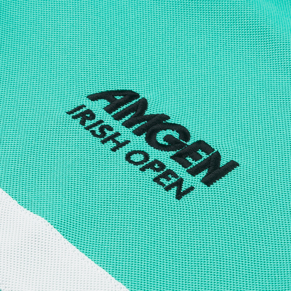 Amgen Irish Open Glenmuir Men's Green Striped Polo Shirt