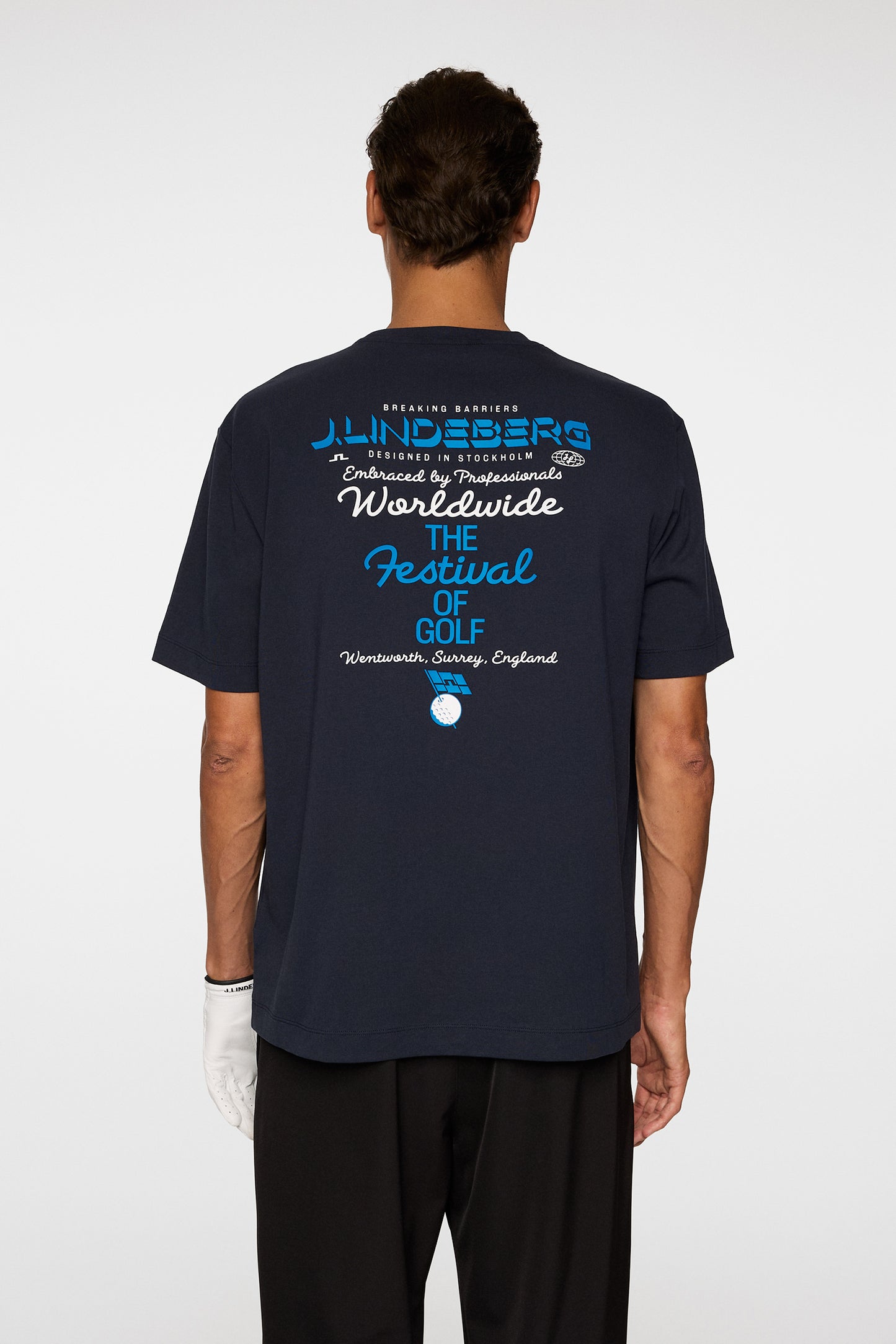 BMW PGA Championship J.Lindeberg Unisex Billy Festival of Golf Navy T-Shirt