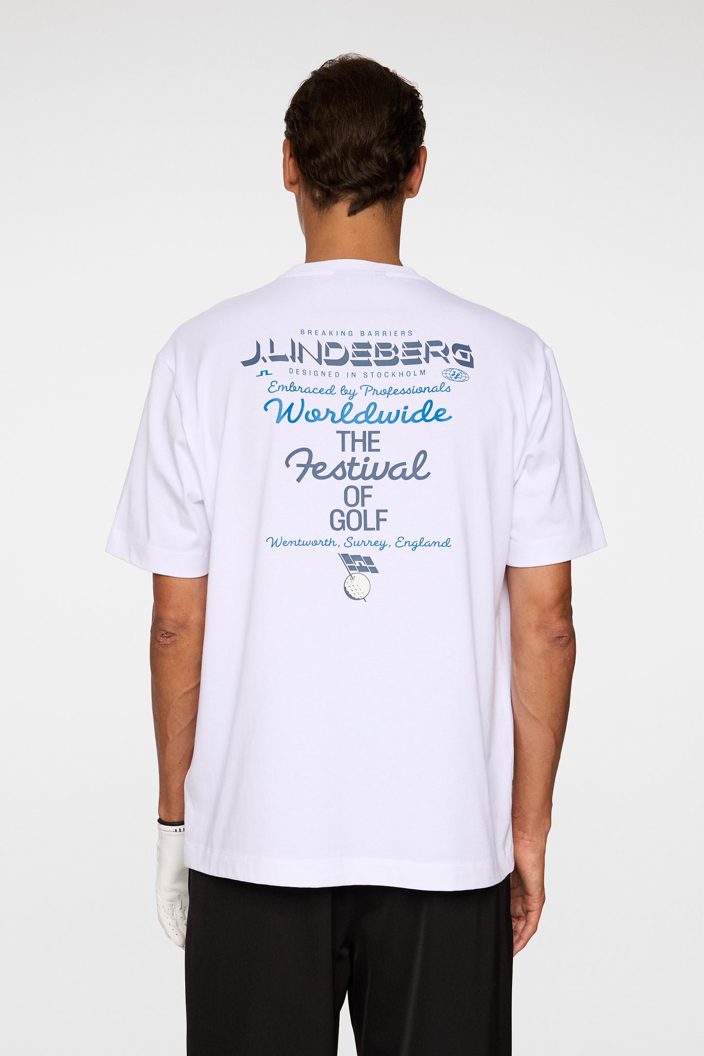BMW PGA Championship J.Lindeberg Unisex Billy Festival of Golf White T-Shirt