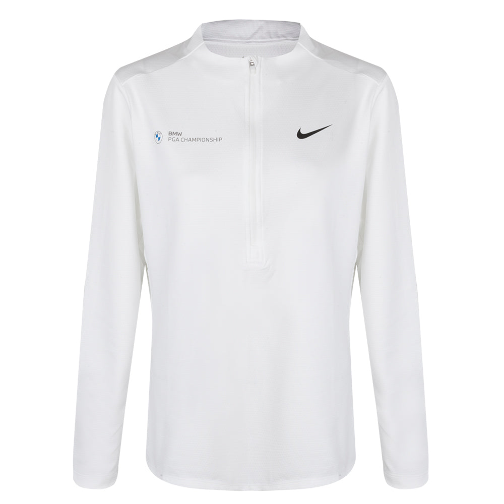 BMW PGA Championship Nike Women's White Half Zip Mid Layer