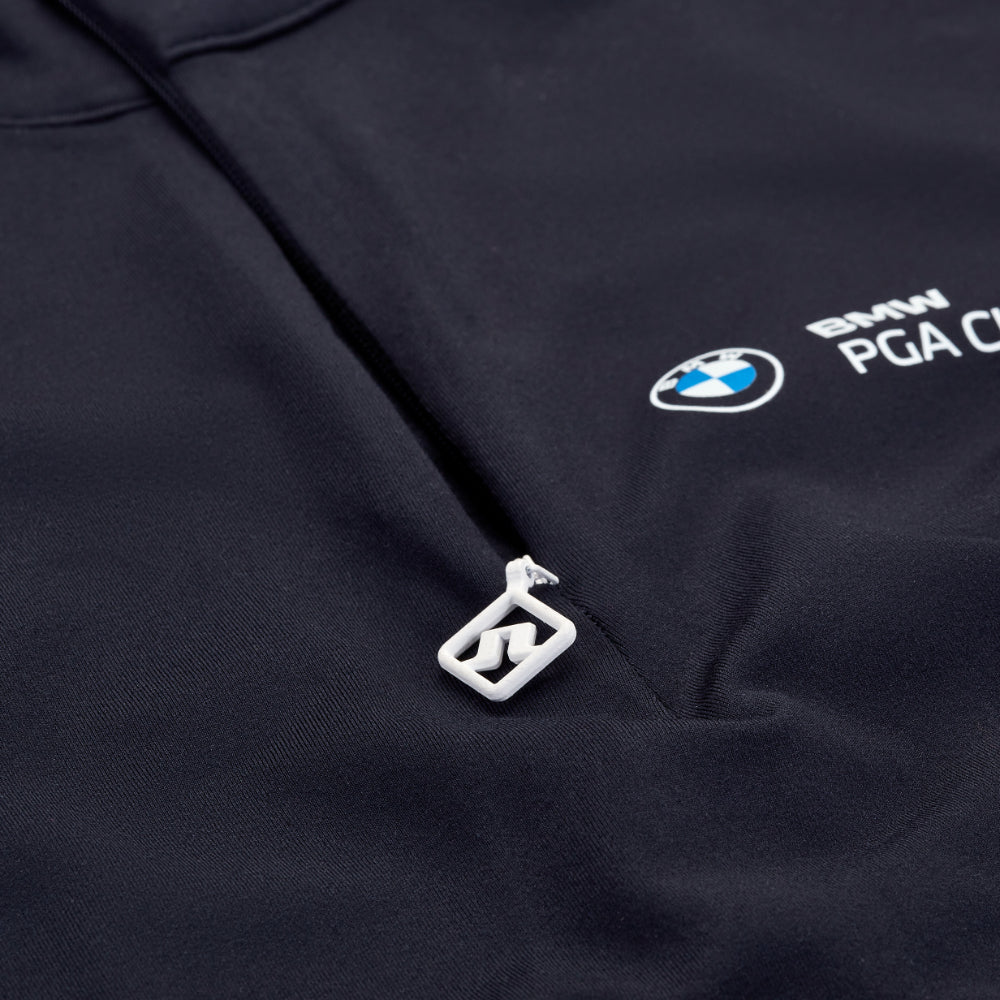 BMW PGA Championship J.Lindeberg Women's Navy Cookies 1/4 Zip Mid Layer