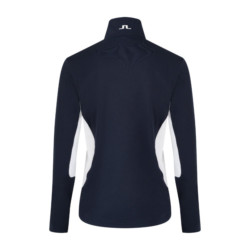 BMW PGA Championship J.Lindeberg Women's Navy Cookies 1/4 Zip Mid Layer