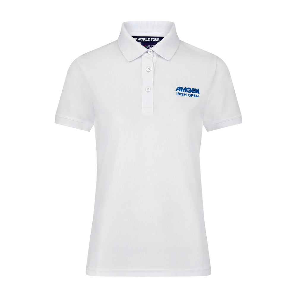 Amgen Irish Open Women's White Polo Shirt Front