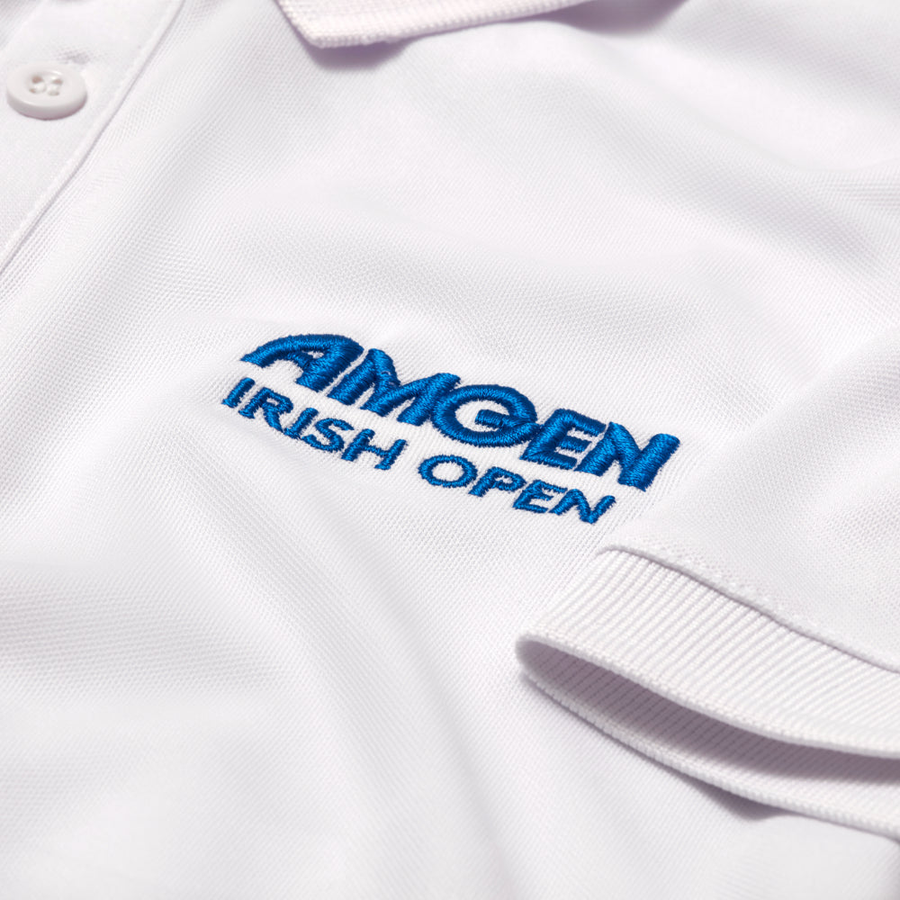 Amgen Irish Open Women&#39;s White Polo Shirt Detailed