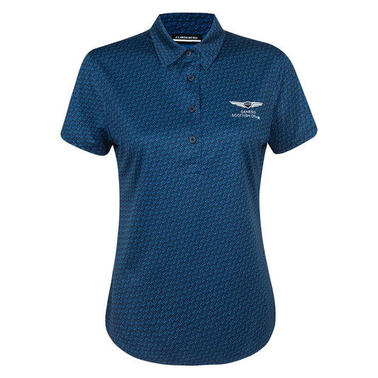 Genesis Scottish Open J.Lindeberg Women's Navy Print Polo
