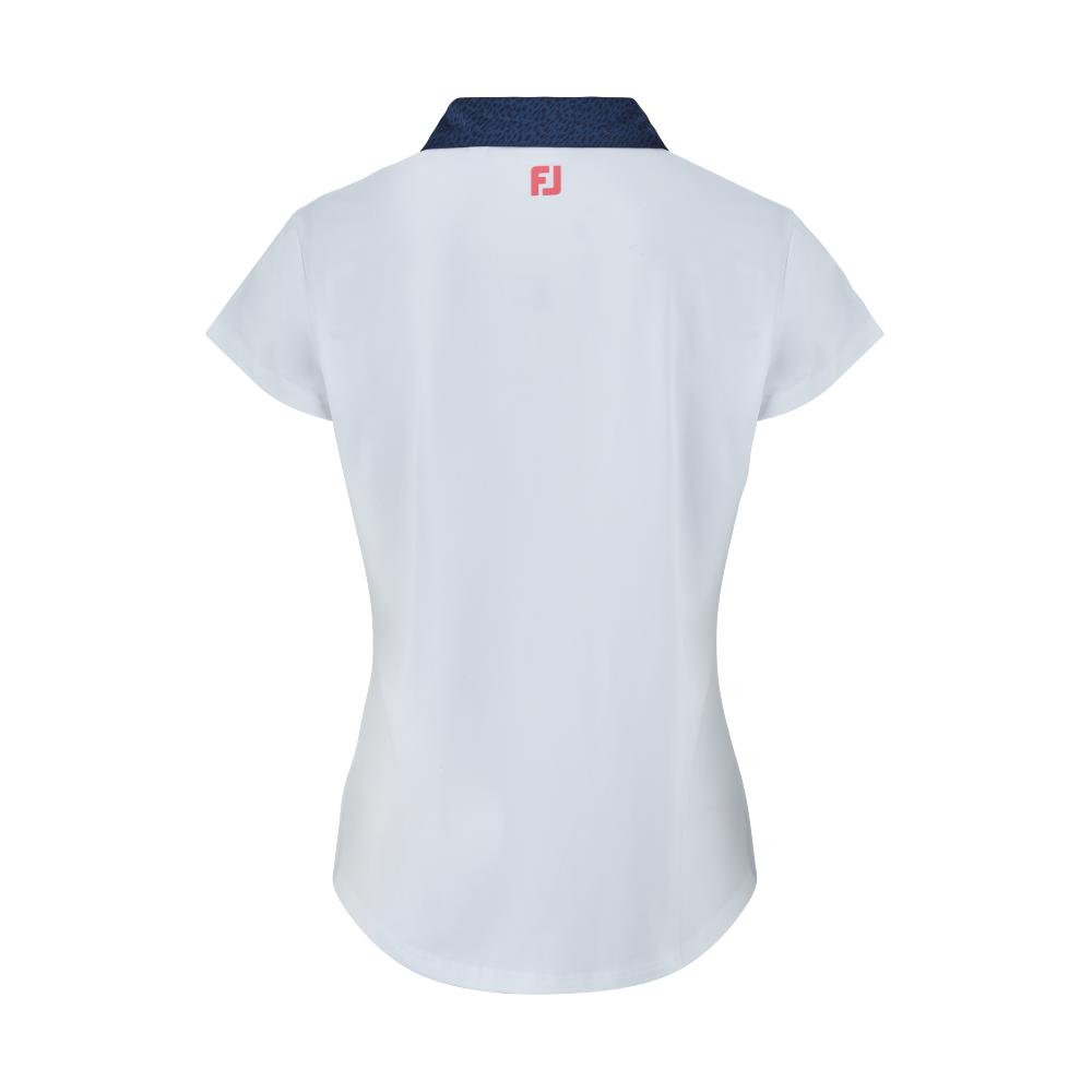 Amgen Irish Open FootJoy Women's White/Navy Polo Shirt