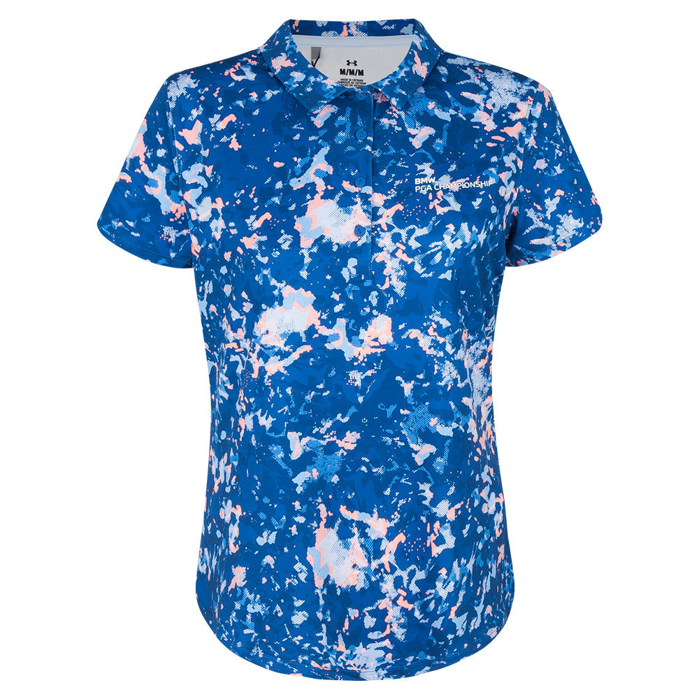 BMW PGA Championship Women's Under Armour Navy Print Polo Shirt