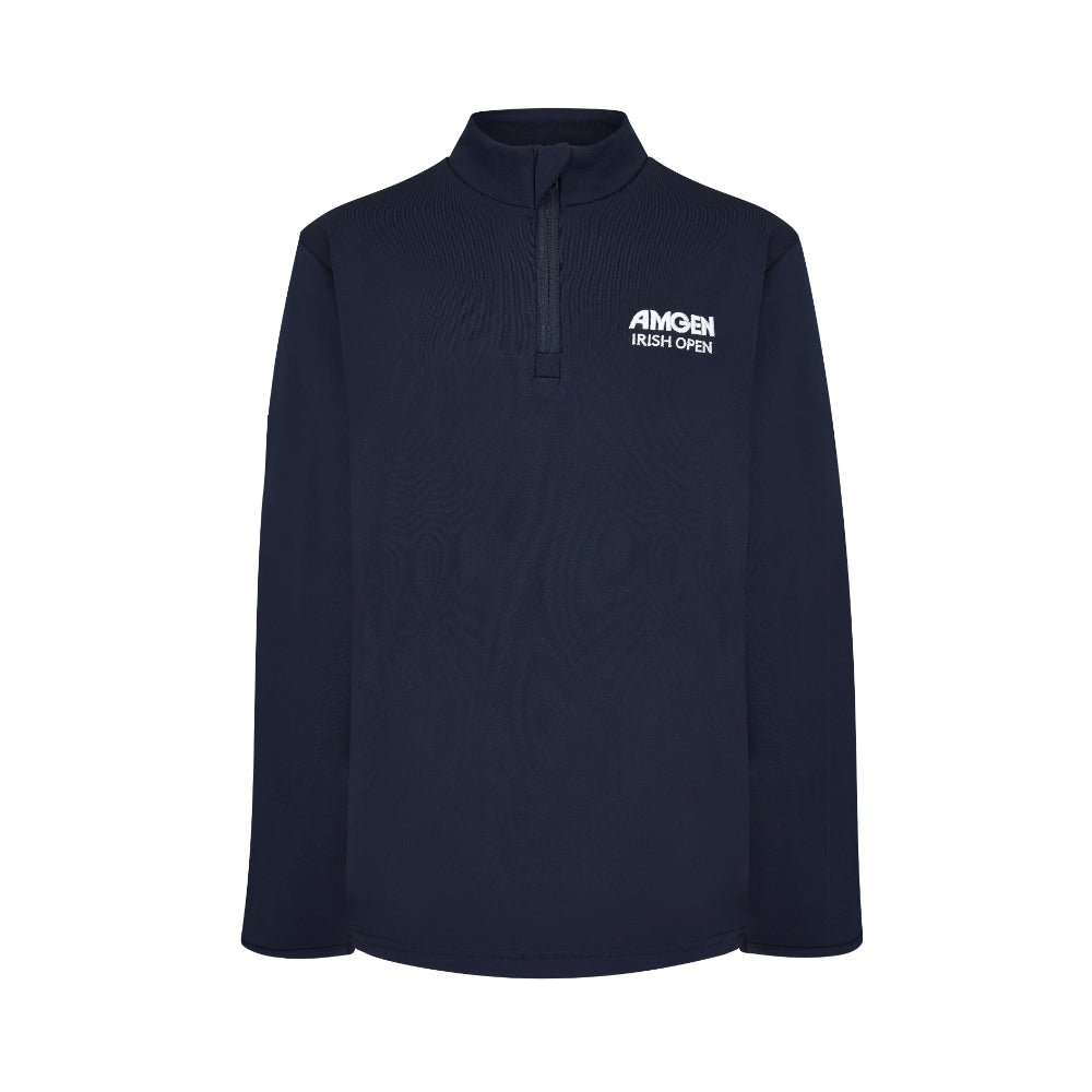 Amgen Irish Open Youth Navy 1/4 Zip Midlayer Front