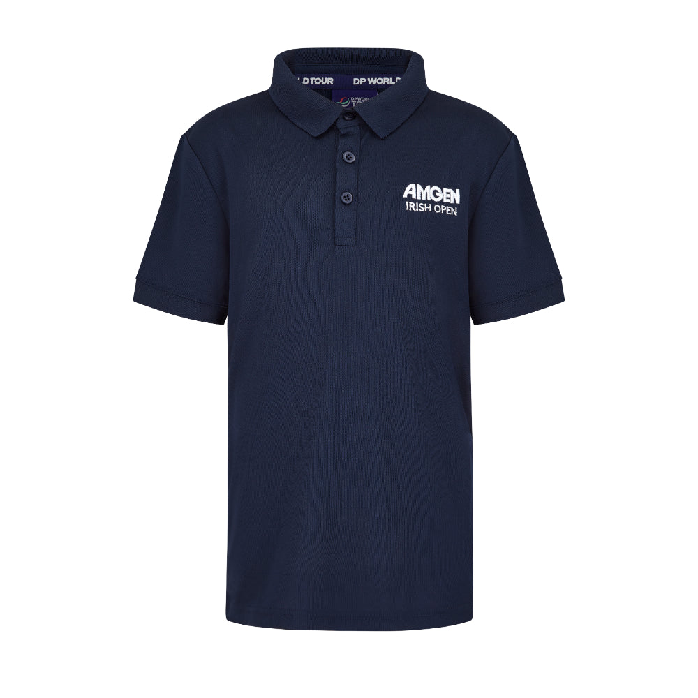 Amgen Irish Open Youth Navy Polo Shirt Front
