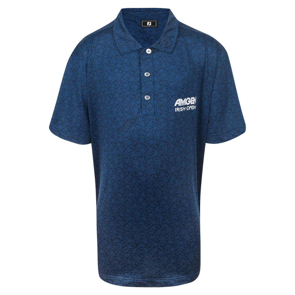 Amgen Irish Open FootJoy Youth Navy Floral Print Polo Shirt