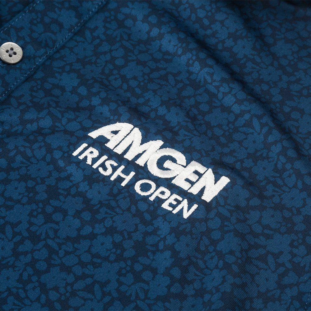 Amgen Irish Open FootJoy Youth Navy Floral Print Polo Shirt