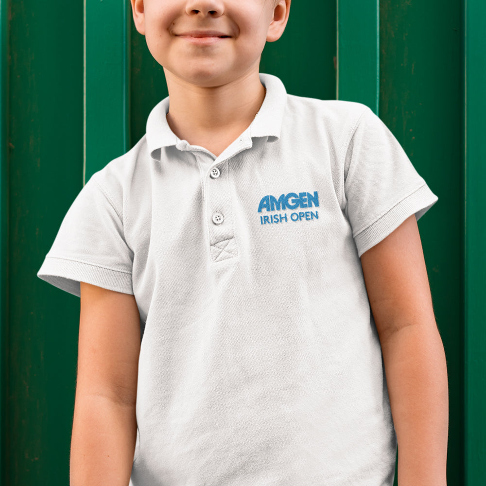Amgen Irish Open Junior White Polo Shirt