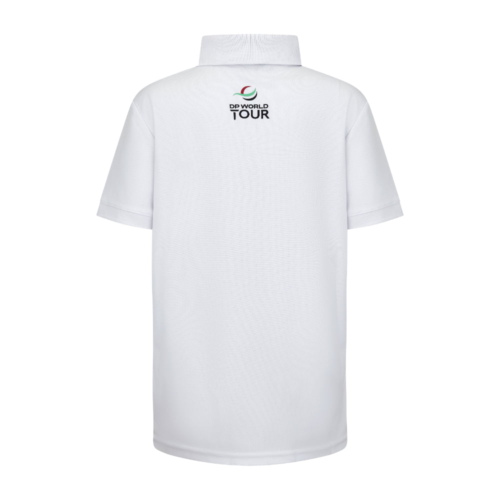 Amgen Irish Open Youth White Polo Shirt Front