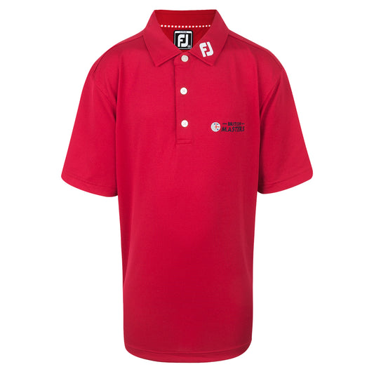 Betfred British Masters FootJoy Youth Red Polo Shirt